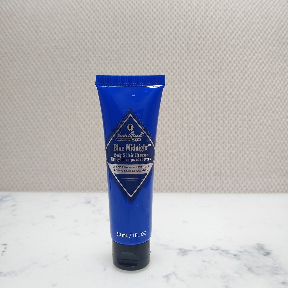 Jack Black Blue Midnight Body & Hair Cleanser 1 oz Black Pepper & Lavender New